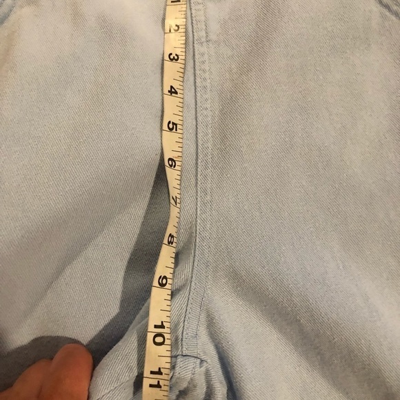 Moda Int. Baby Blue Vintage Short Overalls Medium - Picture 14 of 16